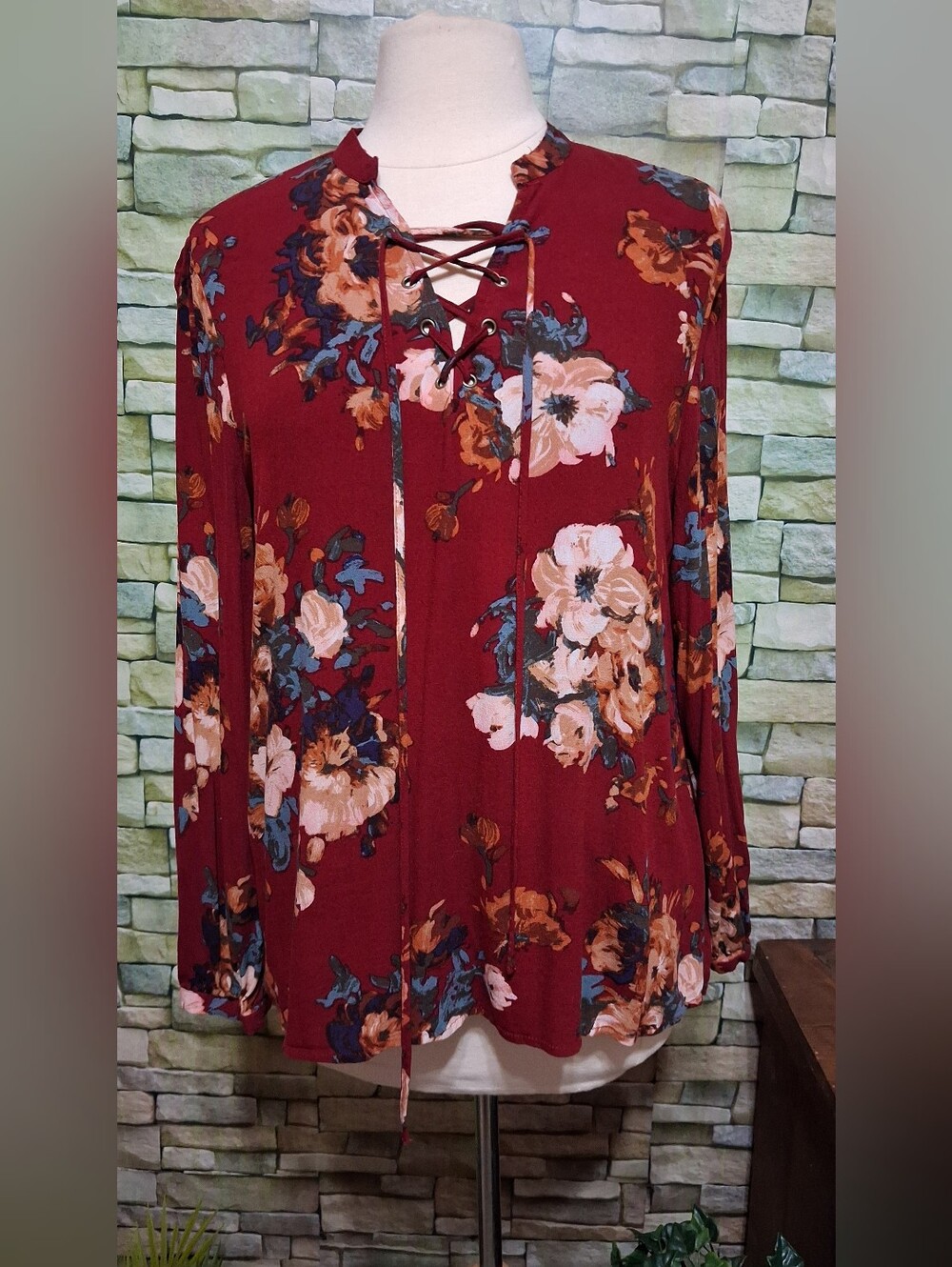 Blu Pepper Large Peasant Layered Blouse